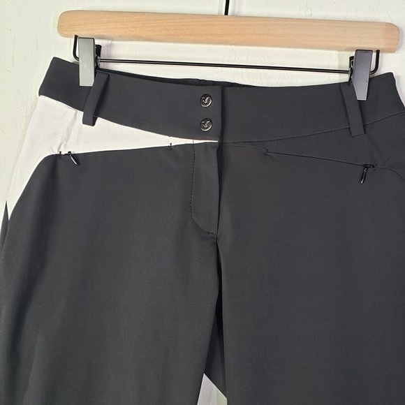 Nevermindall Corte Cut Slim Line Golf‎ Pant Women's S Black White - Picture 4 of 12